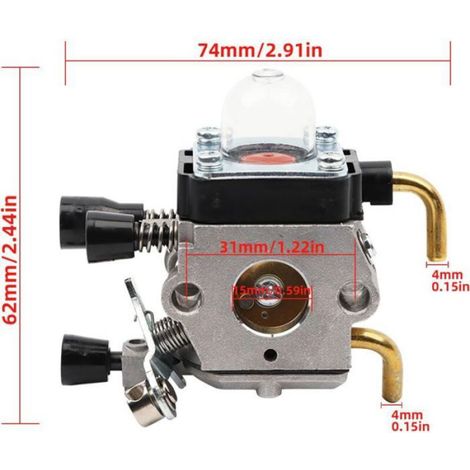 Kit Carburateur - Pour Trimmer Et Taille-Haie - Compatible FS55 FS55R FS55RC FS38 KM55 KM55R HL45 - Avec Filtre À Air Et Bougie - 1 Pièce (1/4)