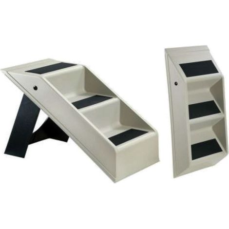 Haustiertreppe Hundetreppe Katzentreppe Hunderampe Einstiegshilfe Tiertreppe - beige