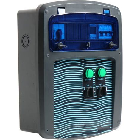 Coffret électrique piscine étanche – Filtration, éclairage 12V, traitement d'eau, pompe à chaleur – Prêt à câbler, disjoncteurs inclus – Nalto