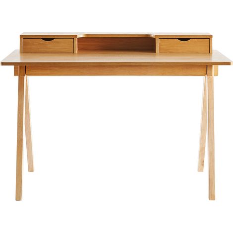Escritorio con almacenaje de madera clara 120 cm PULITO (1/4)
