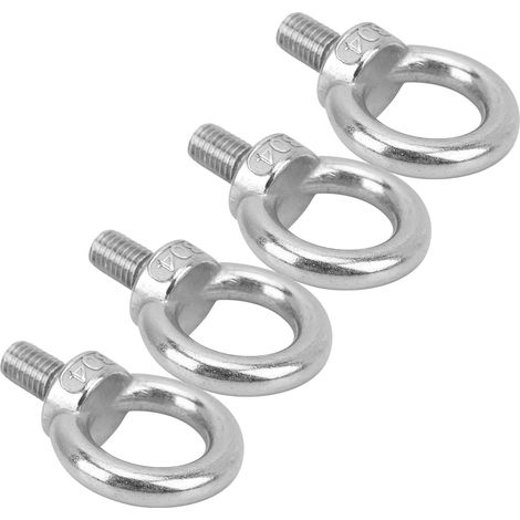 4 Pièces Boulon à Œil M12 en Acier Inoxydable pour Levage de Matériel Lourd et Machines Industrielles (1/5)