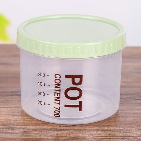 Boîte De Rangement Alimentaire - Couvercle Étanche - 1000 ml / 700 ml / 500 ml - Pour Farine Sucre Pâtes Café Thé - Plastique PP - Rose Vert Bleu (1/2)