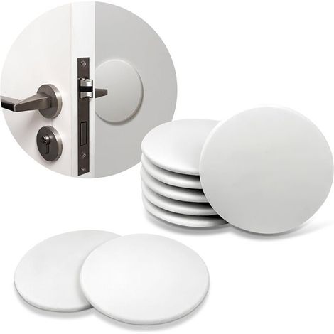 Türstopper – Weiße 8 cm Türstopper (8er-Pack), Wandschutz und Stoßdämpfer für Türgriffe (1/4)