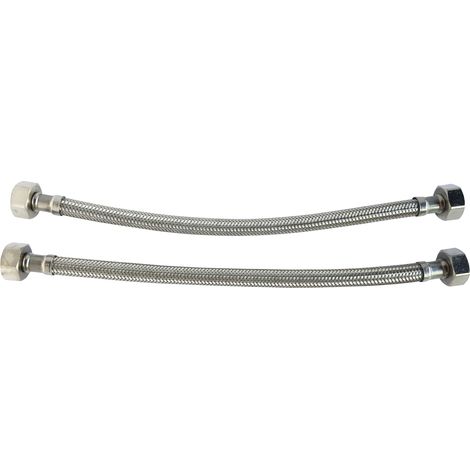 SOMATHERM FOR YOU - connessione Lotto 2 flessibile Sanitari dado girevole diritto femminile 15/21 (1/2) - Dado girevole diritto femminile 15/21 (1/2) - Lunghezza 30 cm - DN8 (1/3)
