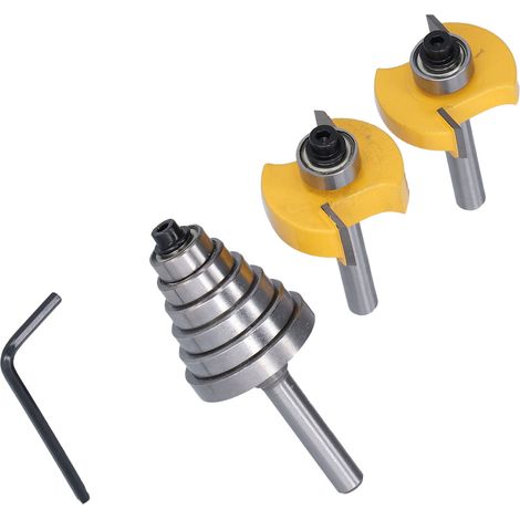 Fräser mit 6,35-mm-Schaft, mehrschneidig mit 6 Kugellagern: 3,17 mm, 6,35 mm, 7,94 mm, 9,52 mm, 11,11 mm, 12,7 mm (1/5)