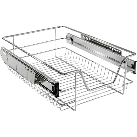 Tiroir télescopique coulissant pour armoire de cuisine, 37 x 44 x 14 cm, charge 20 kg (1/5)