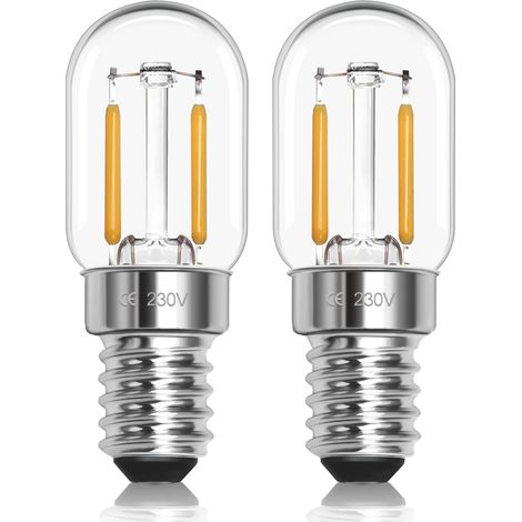 Ampoule Refrigerateur Led E14 1w 230V, T22 Ampoule Frigo E14 Blanc Neutre 4000K, Équivalent Lampe halogene 10W-15W, Petit LED E14 pour Frigo, Lampe de Sel, Veilleuse Enfants, Lot de 2 (1/5)