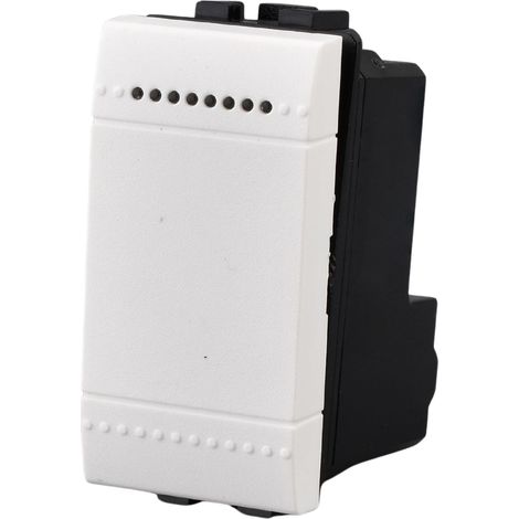 Serie Civile A2ZWORLD MBL Bianco Compatibile Con Bticino Living Light (Pulsante NO)