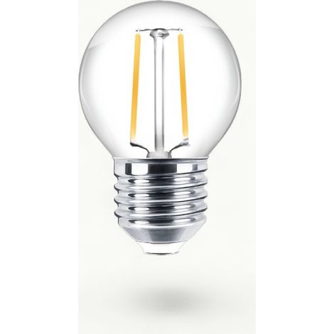 Ampoule E27 Filament Led 2W Ronde Blanc Chaud (1/3)
