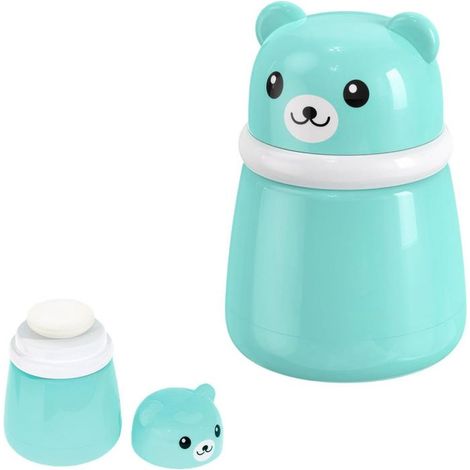 Boîte de Talc Poudre Bébé Portable avec Houpette, Réutilisable Distributeur de Talc Vide pour Voyage (1/4)