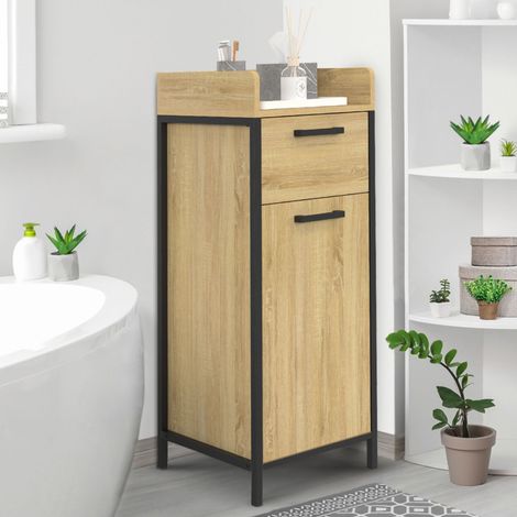 DETROIT columna de almacenaje ocasional para cuarto de baño 1 cajón 1 armario diseño industrial