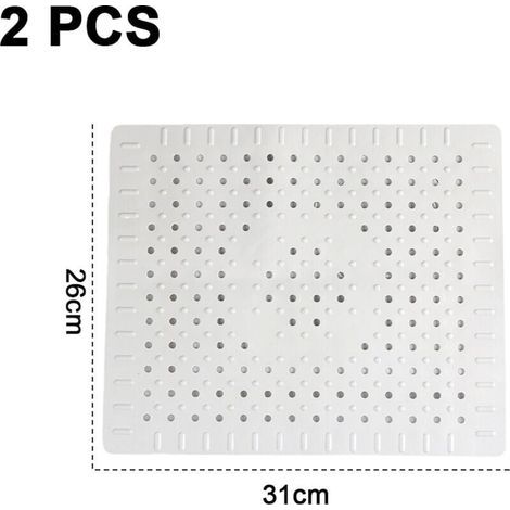 noir Lot de 2 tapis de protection pour évier de cuisine en caoutchouc antidérapant durable, facile à nettoyer et à couper soi-même. (1/4)