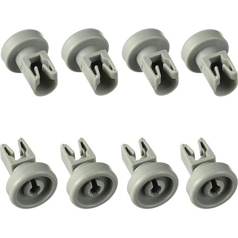 Roues de Lave-vaisselle Universelles pour la Plupart des Lave-vaisselle Standard Roue du Panier Supérieur Pièces de Rechange Compatibles avec AEG, Favorit, Privileg, Zanussi, Juno (Lot de 8)