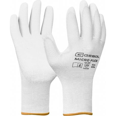 Gebol Handschuh Nano Flex Gr. 10 weiß