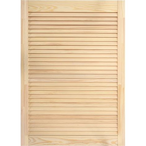 Porta a persiana porta dell'armadio porta della mensola rivestimento dell'armadio divisorio dell'armadio 69 x 39,4 cm legno di pino massiccio 020003872 (1/5)
