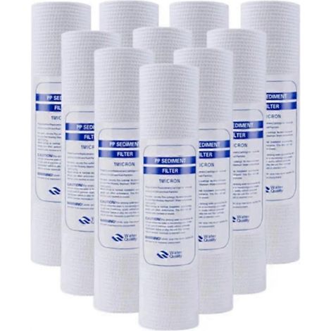 Lot de 10 filtres à eau universels en coton PPfiltre à sédimentsmatériau polypropylène5 mmblanc (1/5)