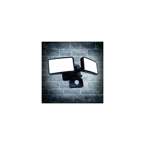 LAN LED-Flutlicht mit einstellbarem Bewegungssensor, zweistrahliges LED-Flutlicht für den Außenbereich, IP65 wasserdicht, tageslichtweiß, für Parks, Garagen und Eingänge (1/5)