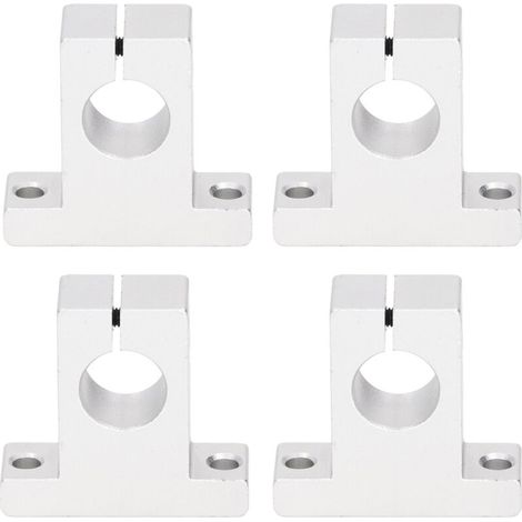 Support de guidage sur rail en alliage d'aluminium (4 pièces) pour mouvement linéaire, tige de 16 mm, support d'arbre linéaire pour équipements électroniques (1/5)