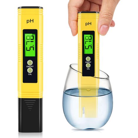 pH-mètre numérique pour l'eau, testeur de pH de haute précision (0,01) avec plage de mesure de 0 à 14, adapté à l'hydroponie, à l'eau potable domestique, aux piscines et aux aquariums. (1/5)