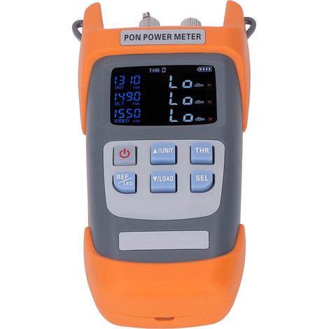 Testeur de réseau PON portable avec wattmètre optique, étalonnage automatique et réglage du seuil, port USB et ABS. (1/5)