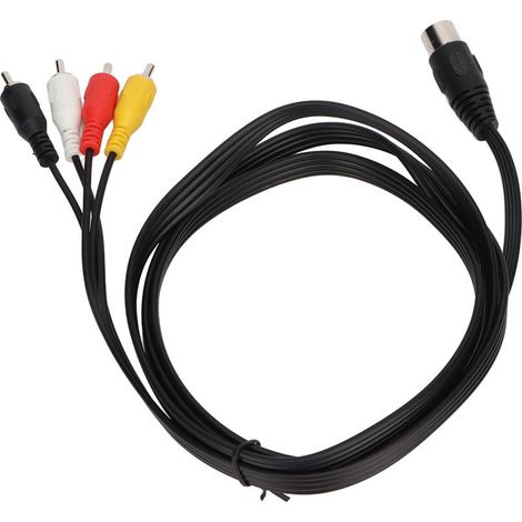 Câble Audio DIN 5 Broches Mâle vers 4 RCA Mâle, Cuivre Pur 1.5m, Adaptateur Haute Fidélité (1/5)
