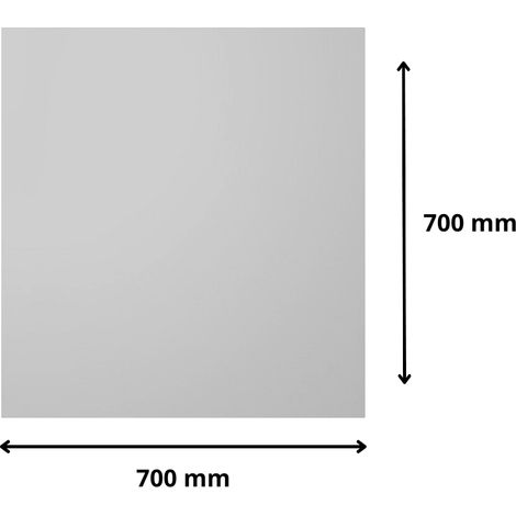 Plaque verre acrylique miroir 3 mm - 70 x 70 cm (700 x 700 mm) - Verre synthétique - Bord droits - Plexiglass