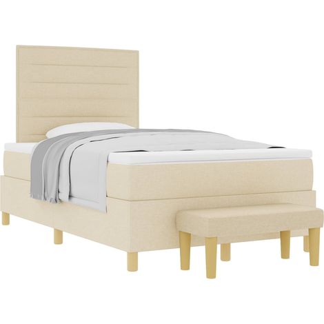 Maison Exclusive - Letto a molle con cuscino Crema 190 x 120 cm Tessuto
