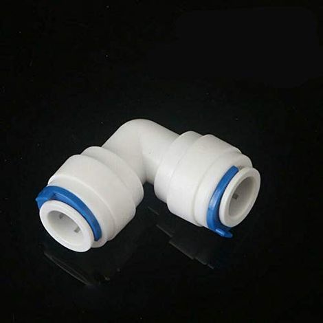 Raccord de filtre à eau Raccord rapide pour système de filtre à osmose inverse tube de 9,5 mm x tube coudé de 6,3 mm (1/5)