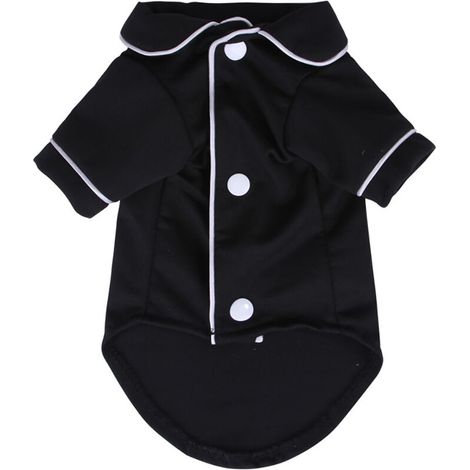 Chien Pet Pyjamas Accueil Teacup Chien Petit Chien Teddy Vêtements Chat Vêtements（Noir XS） (1/5)