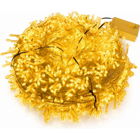 Guirlande Lumineuse LED Blanc Chaud, 200 LED sur Secteur pour Décoration Extérieure de Noël (1/5)