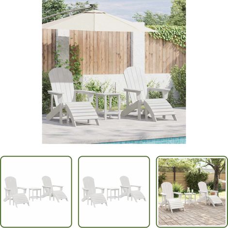Chaise extérieure - Chaise de jardin 3 pcs Blanc Polyéthylène (1/5)