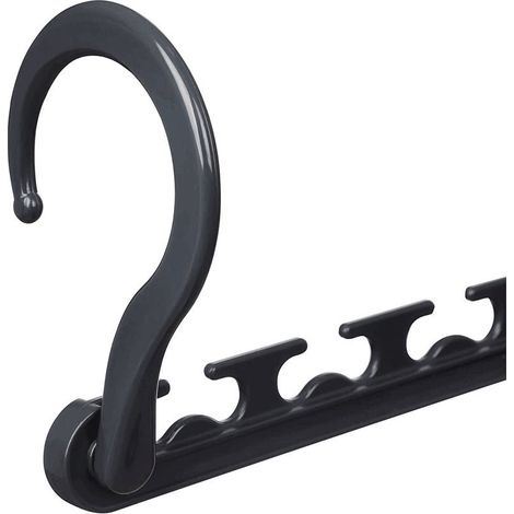 Porte-cravates multifonctionnel en plastique Irovami, support de rangement double usage (sec et humide) en forme d'arête de poisson, noir