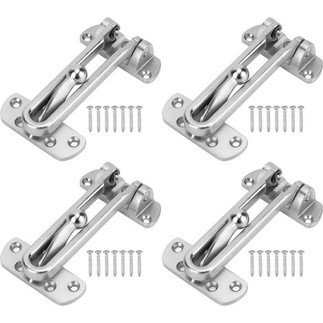 Cerradura de barra con bisagras de aleación de zinc de 4 piezas con brazo resistente a los golpes extra grueso y 3 posiciones ajustables