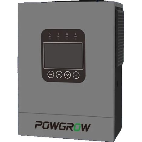 Onduleur solaire hybride, 5000VA, 500V CC, 24V CC, Plage de tension d'entrée 90280 VAC, Courant de charge 160A (1/5)