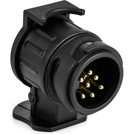 Adaptateur de Remorque de 13 Broches vers 7 Broches 12 V , Adaptateur Prise Remorque Attelage , Connecteur Convertisseur Prise Remorque Étanche 12V , pour Caravane Camion RV Voitures Bateau (1/4)