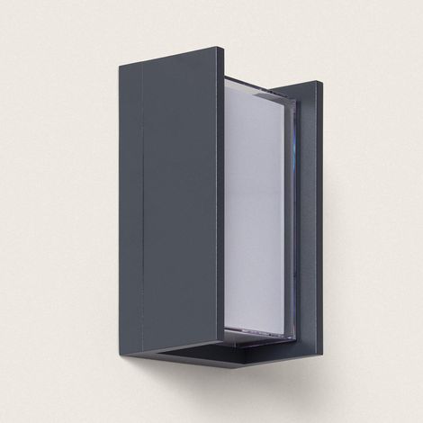LED-Wandleuchte Außen 12W Aluminium CCT Wählbar Doppeldiffusor Lysandra Anthrazit (1/4)