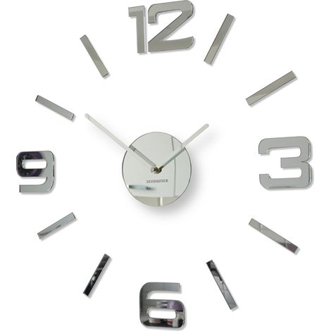 Grande horloge murale pour salon, miroir, 50-75 cm (1/3)