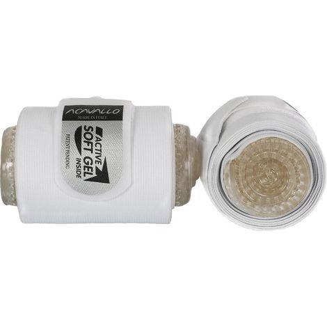 ACAVALLO Fasce elastiche Gel Classic Cavallo Equitazione BIANCHE
