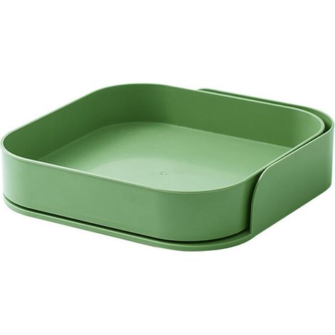 Étagère de rangement multifonctionnelle rotative pour épices, réfrigérateur et cosmétiques (verte) (1/5)
