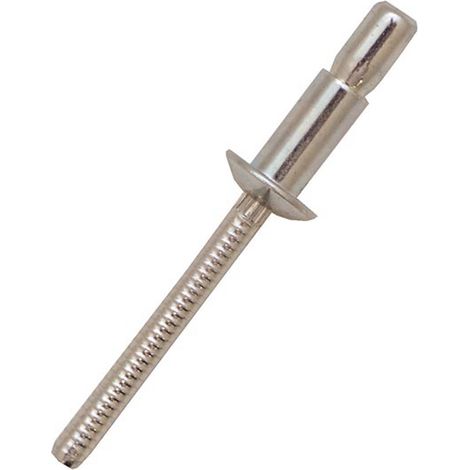 Rivet Acier InoxydableA2 304 Gris longueur 14.5mm diamètre 4.8mm ( Prix pour Sachet de 100 )