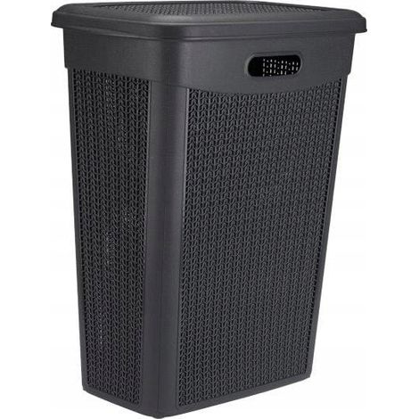 Cesto portabiancheria autoportante Galicja 43l grigio 1 pz. (1/2)
