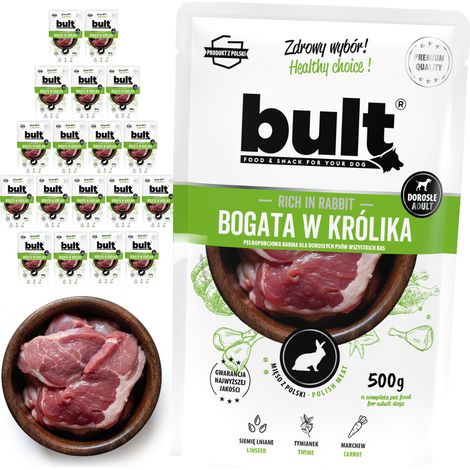 Alimento húmedo para perros BULT Conejo en sobres 20x500g Completo (1/2)
