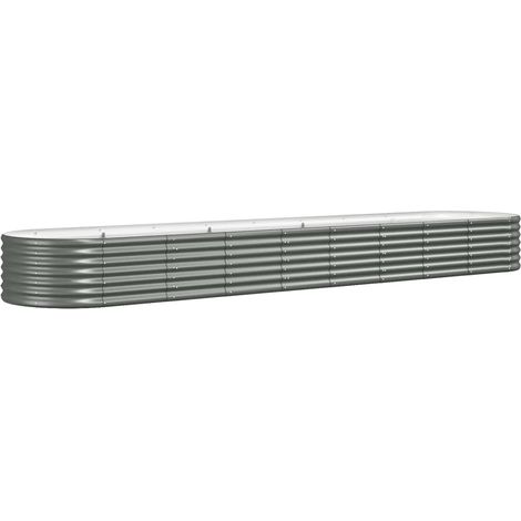 Maison Exclusive - Hochbeet Verzinkter Stahl 368x80x36 cm Grau