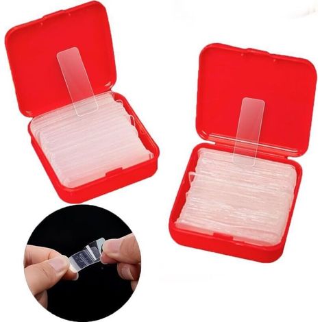 Ruban adhésif double face extra fort 120 Pièces Transparent Double Face Ruban adhésif Multifonctionnel et Réutilisable Transparent lavable Nano scotch double face，Pour Accrocher des Tableaux (1/5)