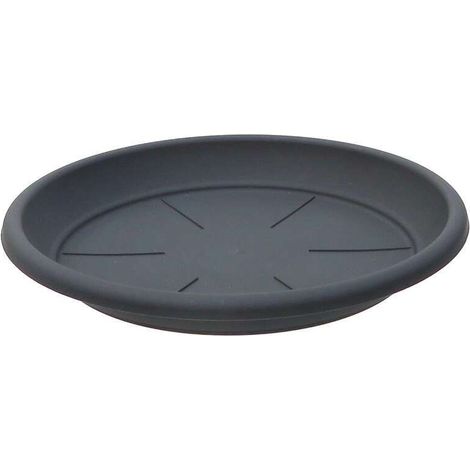 Untersetzer "Tondo Basic'' für Pflanzentopf und Blumentopf -18 cm / Anthrazit