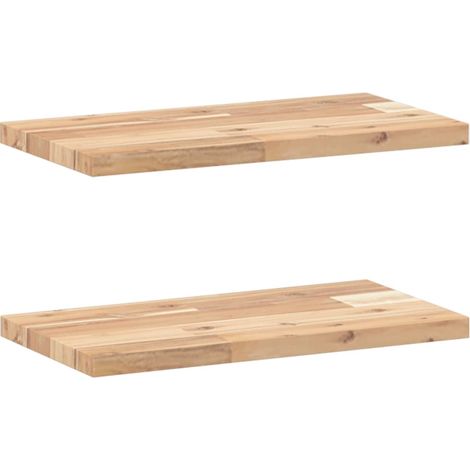 Maison Exclusive - Schweberegale 2 Stk. 60x20x2 cm Massivholz Aka