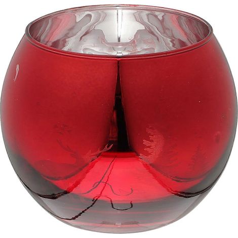 Ensemble de bougeoirs en verre pour Noël, 1 bougeoir rouge (1/5)