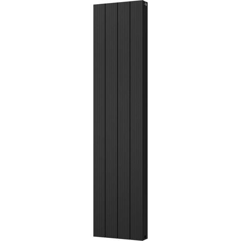 Thetford - Black Vertical Radiator Double Panel H1600mm x W372mm Grooved