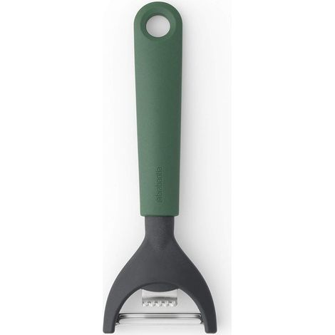 Brabantia Pelapatate Forma a Y e Rigalimoni, Plastica/Acciaio Inossidabile, Tasty+ Fir Green (1/5)