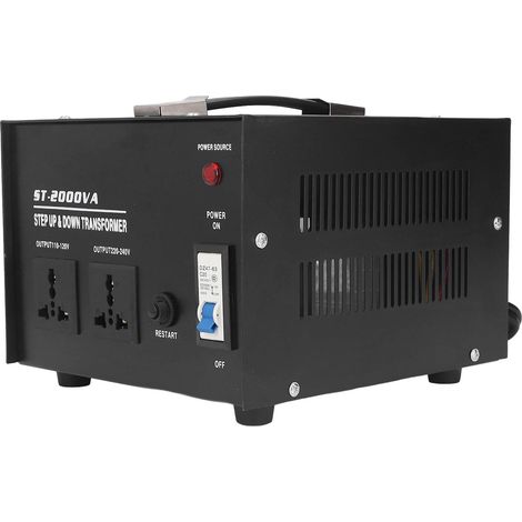 2000-W-Einphasentransformator, Auf-/Abwärts-Wechselspannungswandler, Regler, EU-Stecker, 110–220 V (1/5)